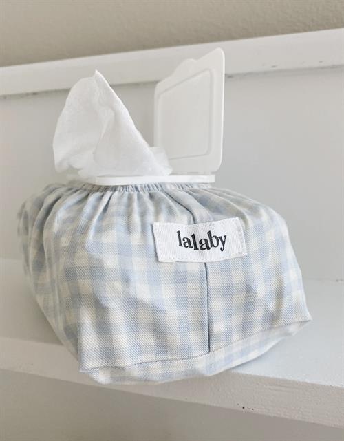 Lalaby Wet wipe cover blue gingham